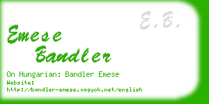 emese bandler business card